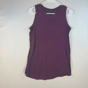 Athleta Womens Small Plum Purple Modal Blend Sleeveless Crew Neck Tank Top